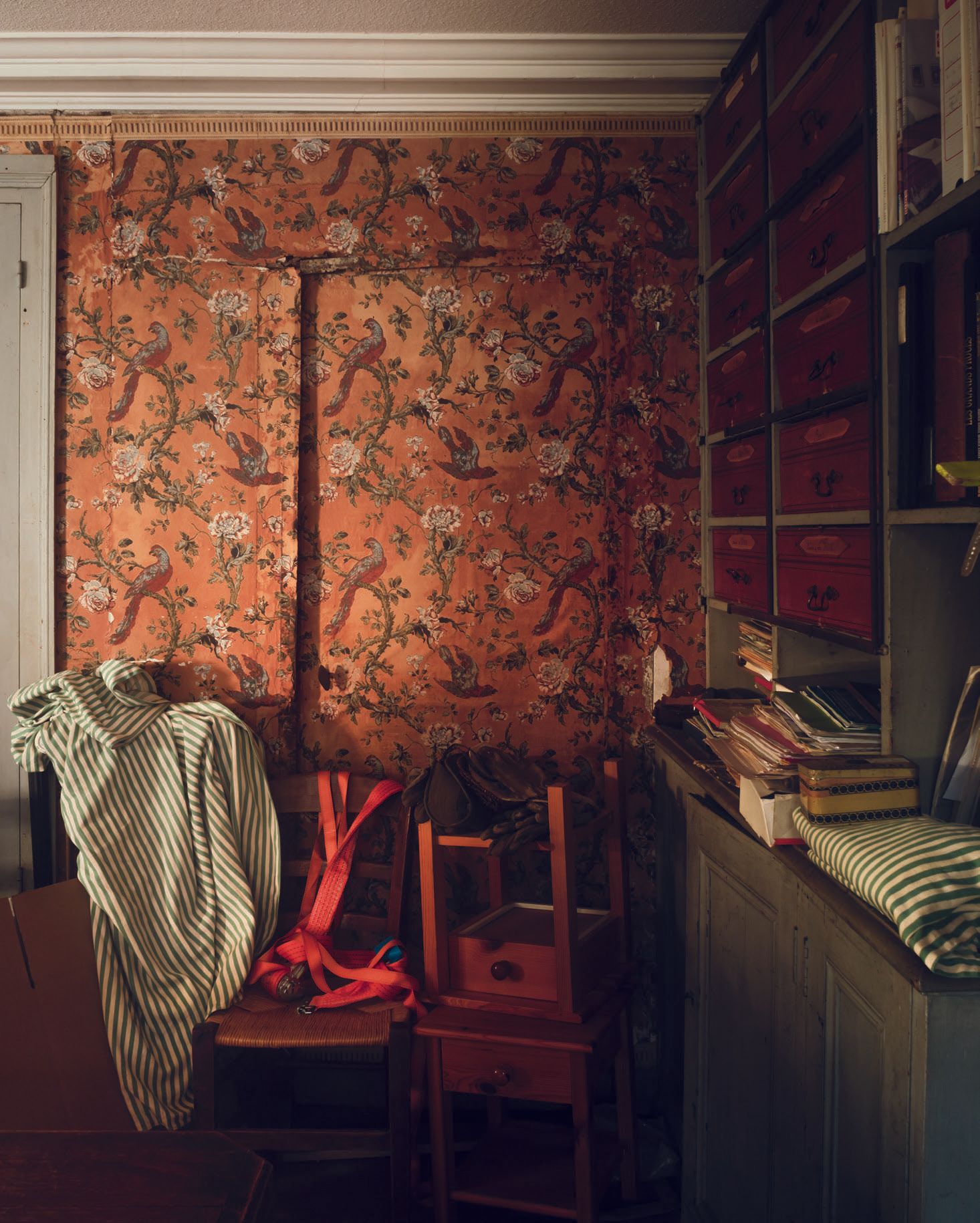 Image may contain Dressing Room Indoors Room Furniture Home Decor Closet Cupboard Chair Bed and Bedroom