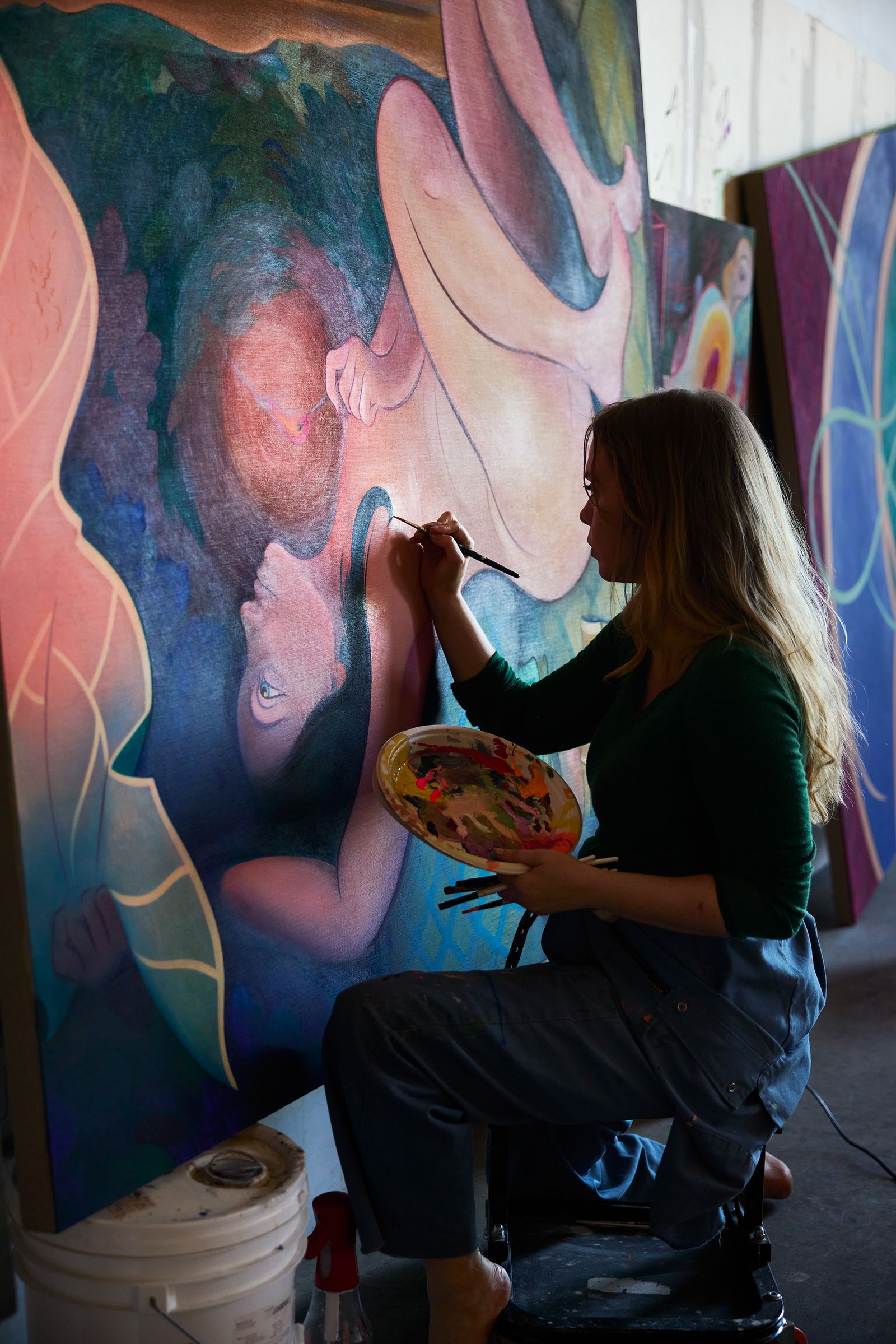 Image may contain Art Painting Adult Person and Modern Art