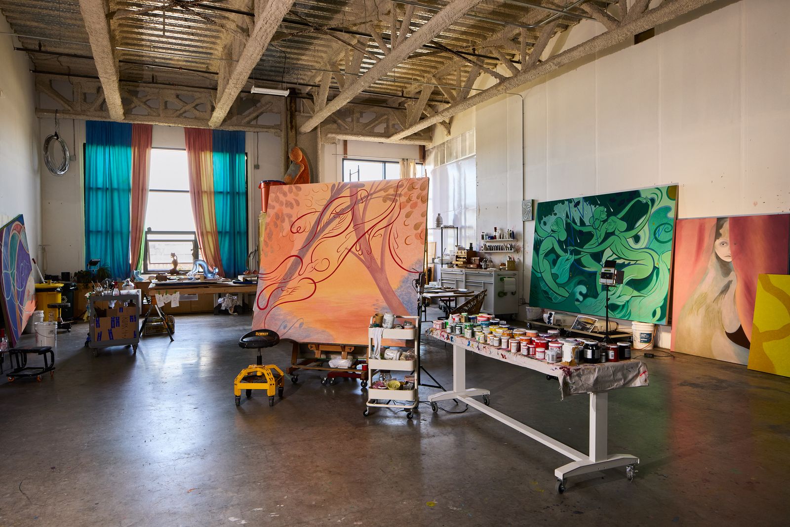 Image may contain Architecture Building Factory Manufacturing Workshop Indoors Art and Painting