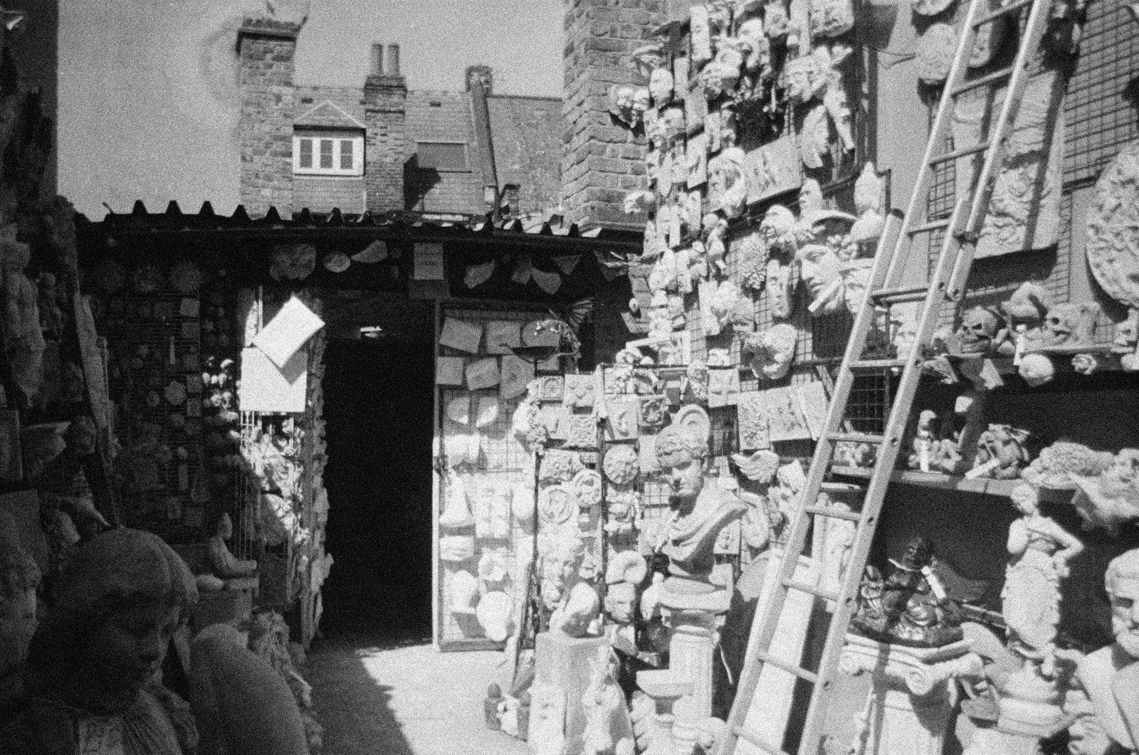 Hundreds of casts cover the walls of Stoned  Plastered mould shop in Ezra Street East London