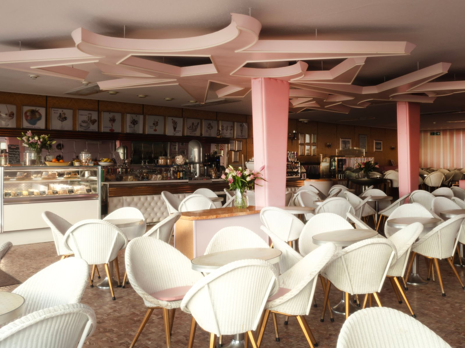 Rose-tinted glaces: this Art Deco ice-cream parlour is a vision in pink